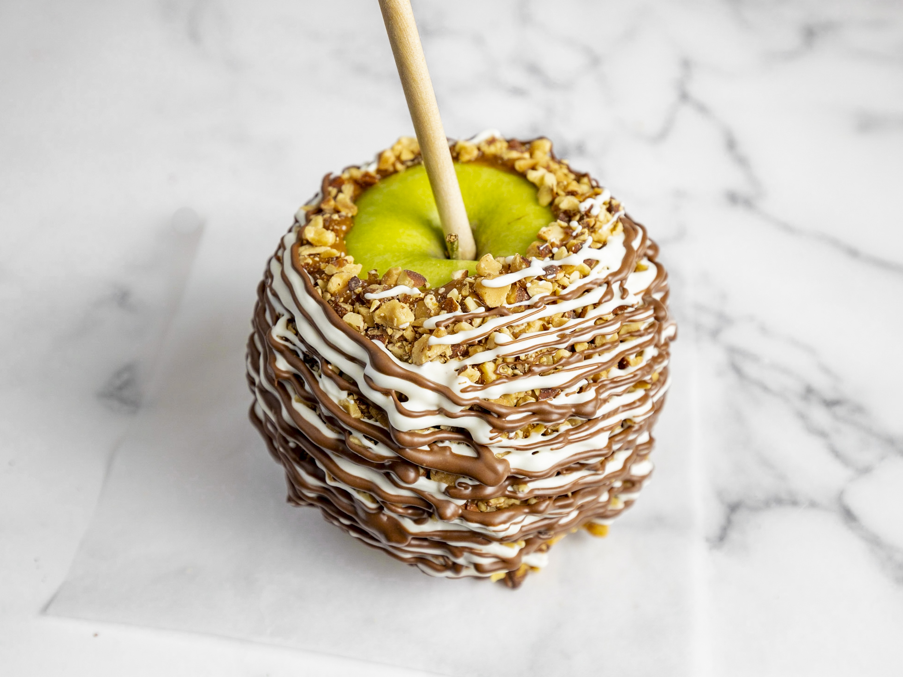 Order Caramel Apple with Almonds and Chocolate food online from San Francisco Chocolate Store store, San Francisco on bringmethat.com
