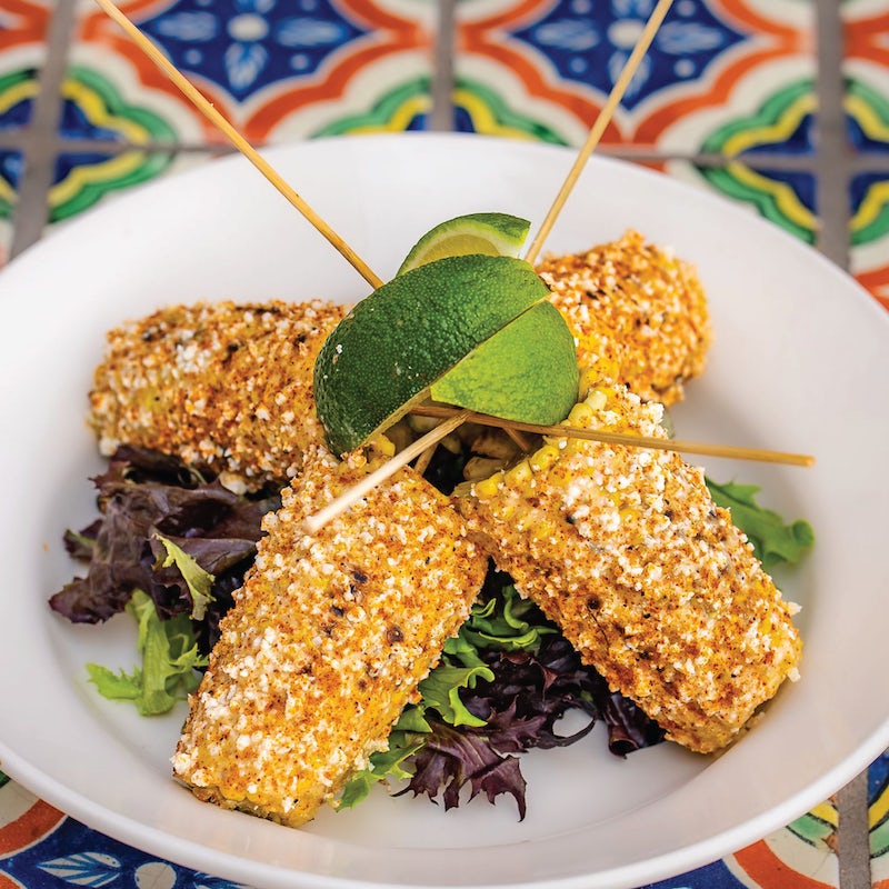 Order Grilled Mexican Street Corn food online from Uncle Julios Fine Mexican Foods store, Dallas on bringmethat.com