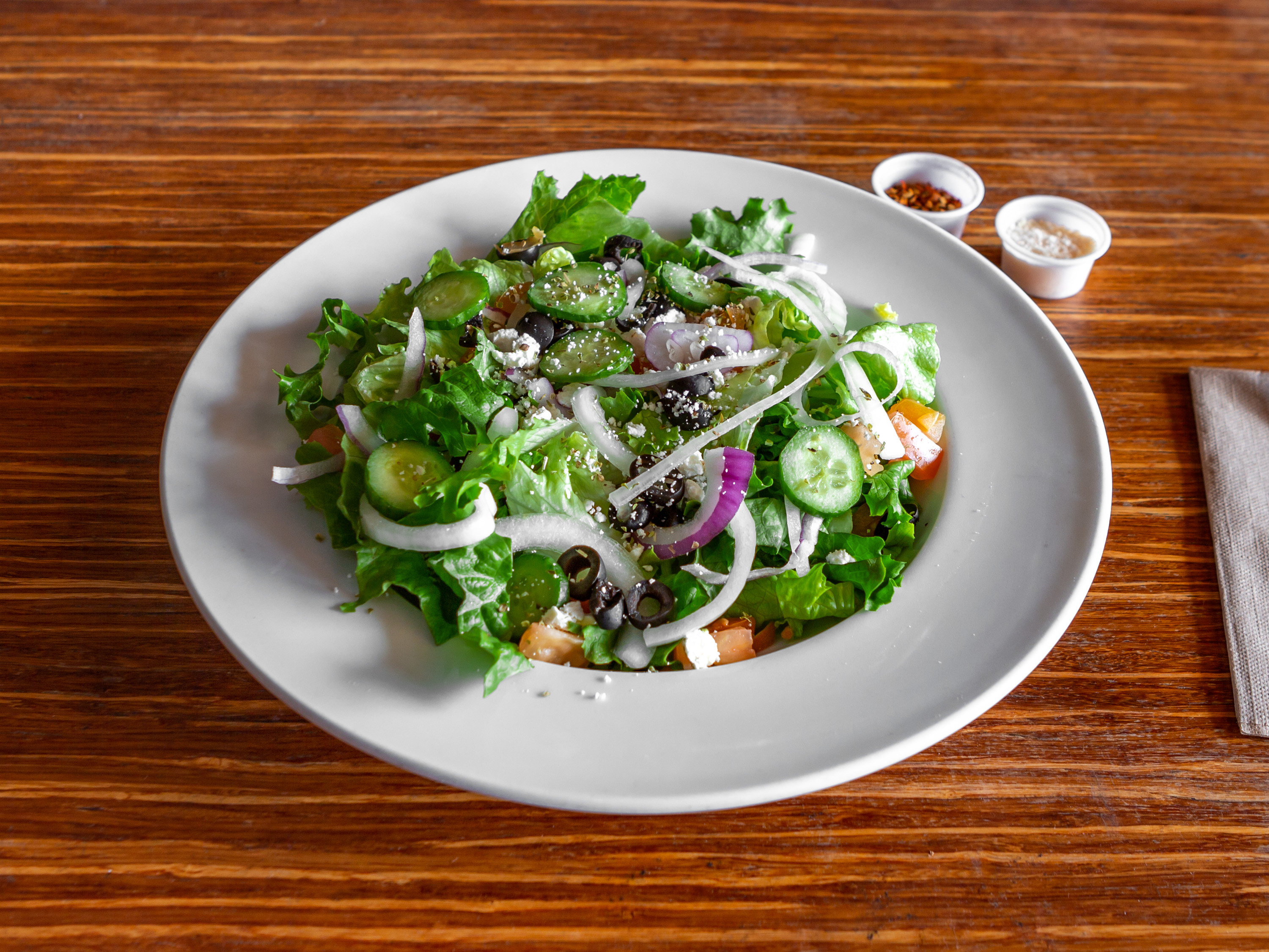 Order Greek Salad food online from Pastalini store, San Diego on bringmethat.com