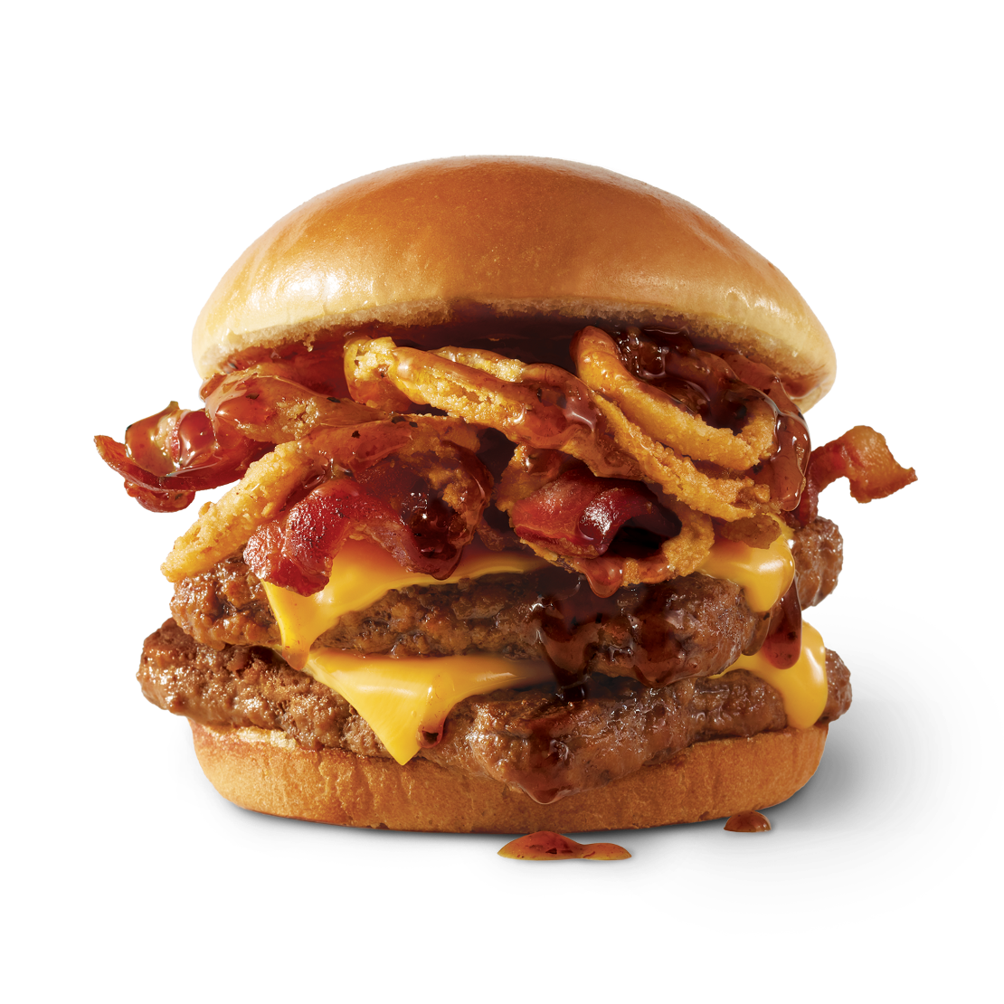 Order Bourbon Bacon Cheeseburger Double food online from Wendy store, Green Cove Springs on bringmethat.com