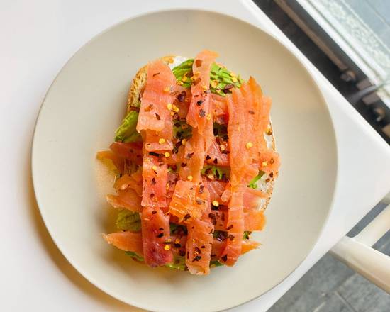 Order Smoked Salmon Toast food online from Simply Chai store, New Brunswick on bringmethat.com