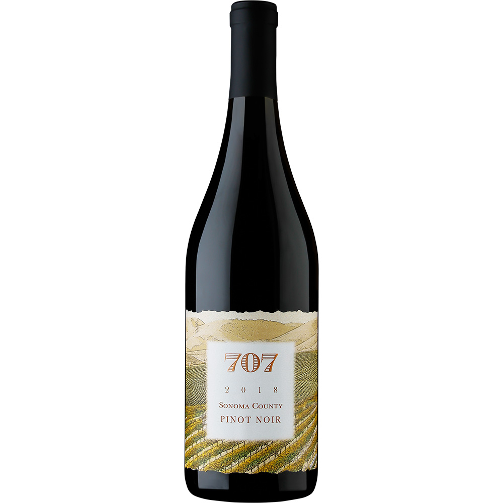 Order 707 2018 Sonoma County Pinot Noir food online from Chateau Diana Winery store, Healdsburg on bringmethat.com