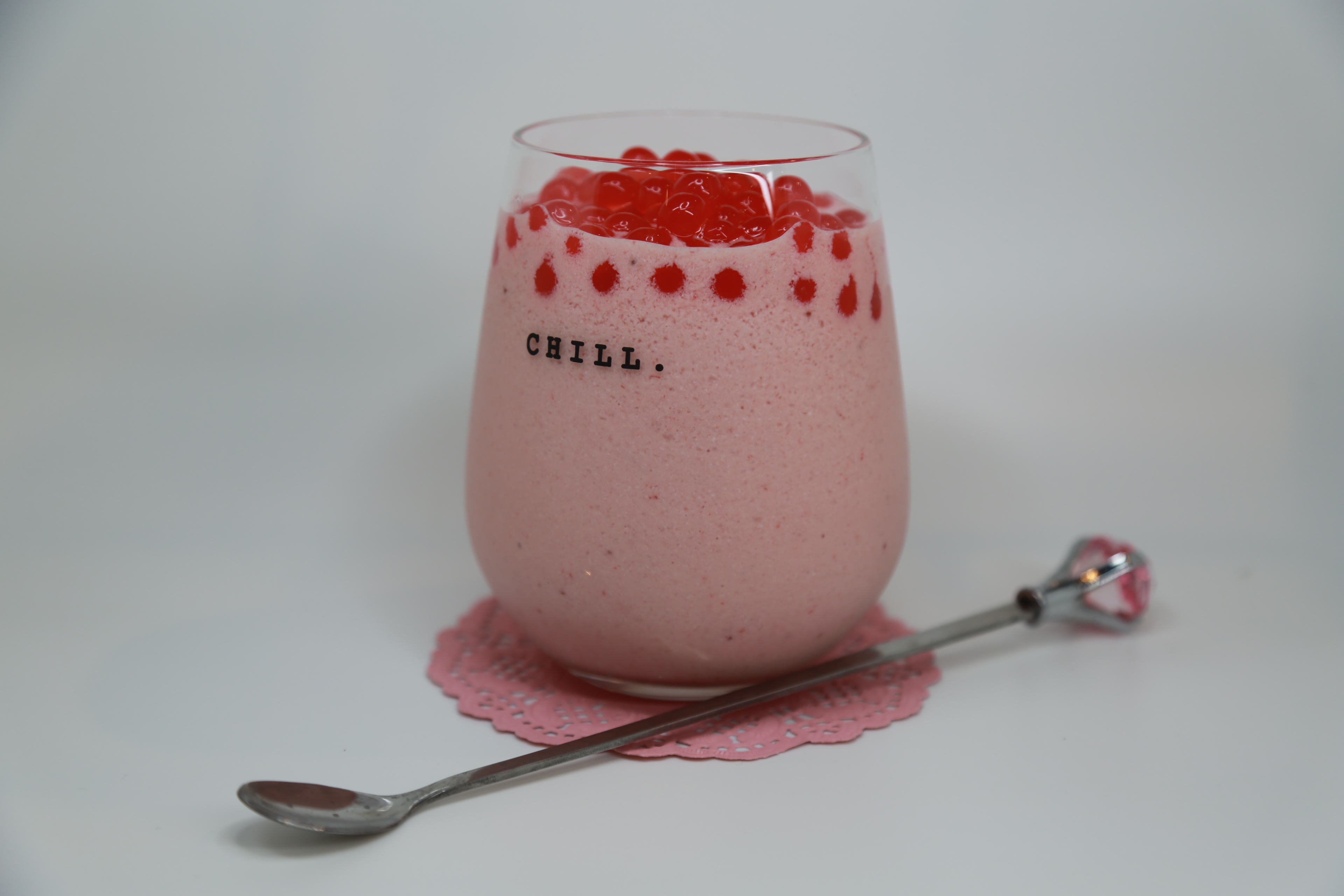 Order C01. Strawberry Fruit Smoothie 草莓冰沙 food online from Uncle Chen Primetime store, State College on bringmethat.com