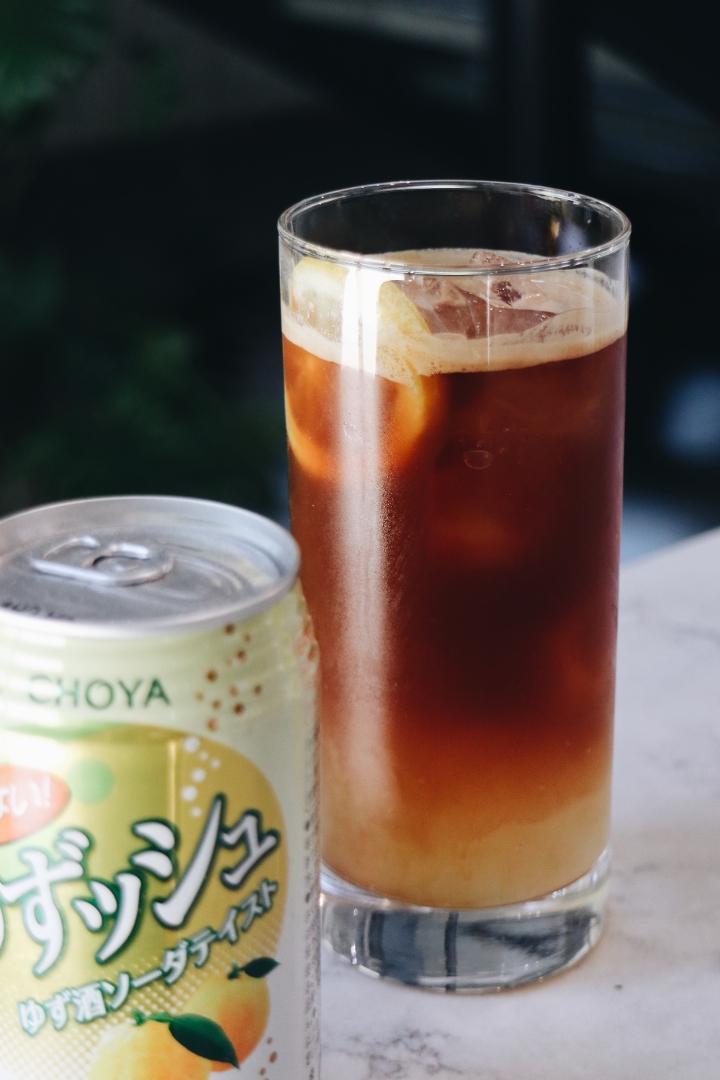 Order Iced Yuzu Coffee Soda food online from Momonoki store, Atlanta on bringmethat.com