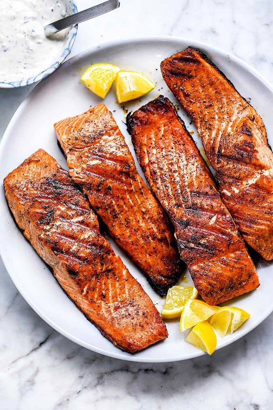 Order Grilled Salmon food online from Sansar Indian Restaurant store, Tracy on bringmethat.com