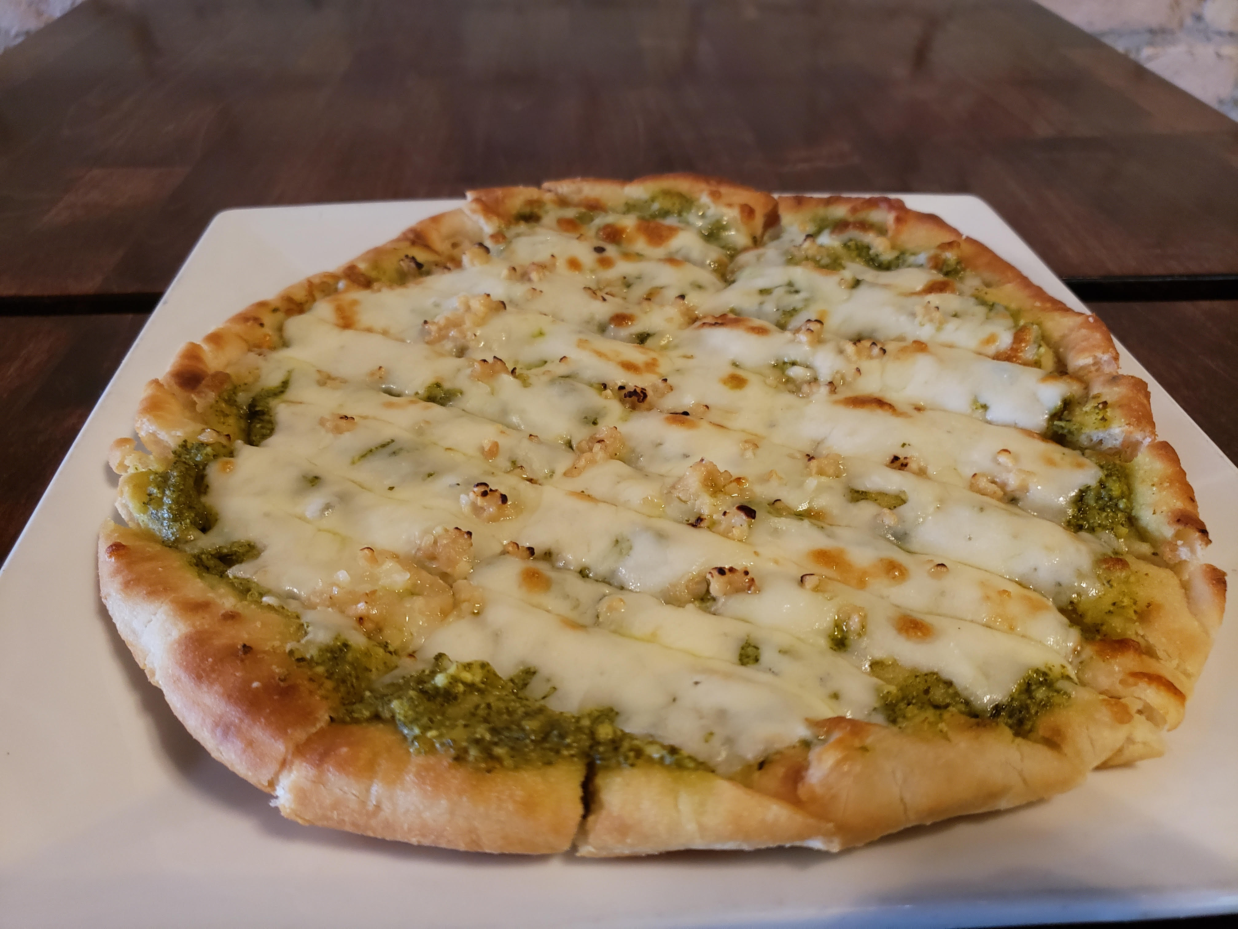 Order Pesto Cheese Fries Flat food online from Emprize Brew Mill store, Menasha on bringmethat.com