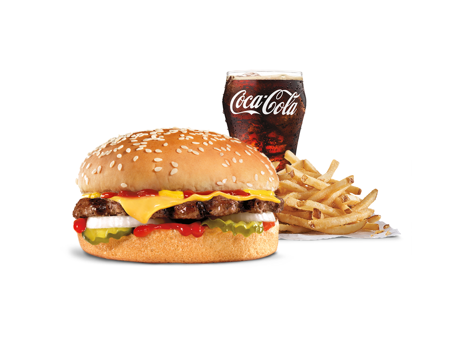 Order 1/3 lb. Cheeseburger Combo food online from Hardee store, Fort Wayne on bringmethat.com