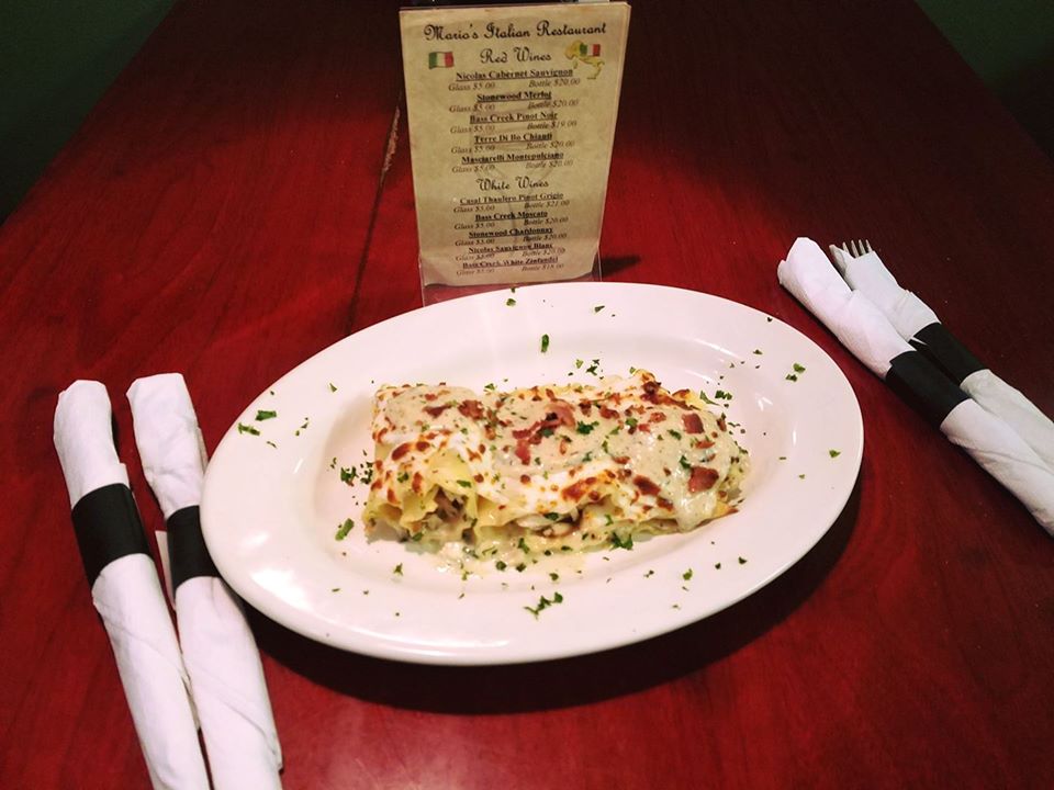 Order Baked Manicotti food online from Mario's Pizza & Italian Restaurant store, Rock Hill on bringmethat.com