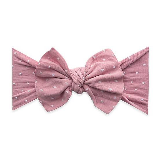 Order Baby Bling Patterned Shabby Knot Headband in Mauve food online from Bed Bath & Beyond store, Lancaster on bringmethat.com