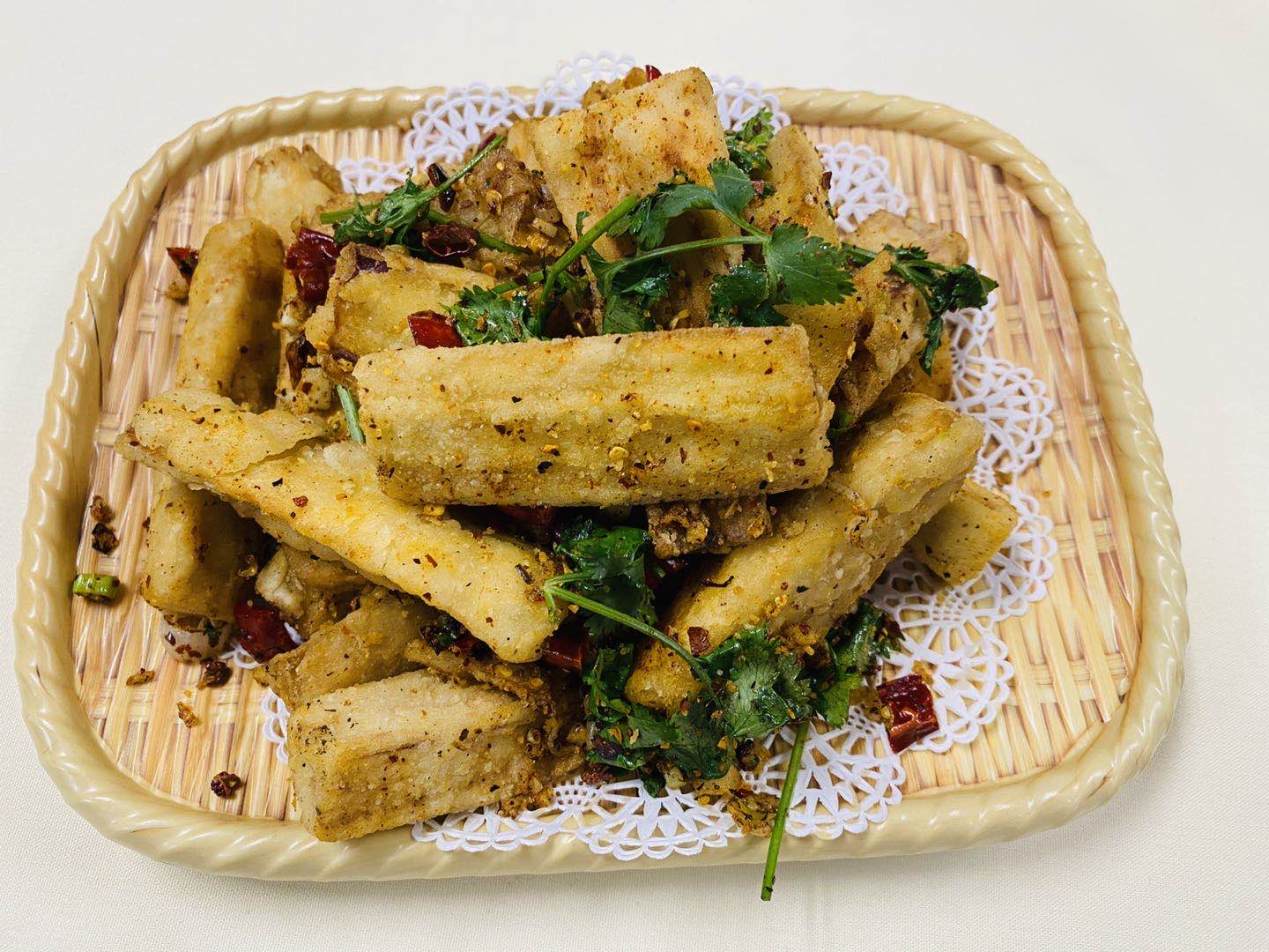 Order P7. Dry Fried Eggplant food online from Wei Authentic Chinese Cuisine store, Marietta on bringmethat.com
