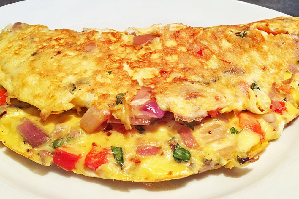 Order Peppers and Onions Omelette food online from Stella Blue Bistro store, Huntington on bringmethat.com