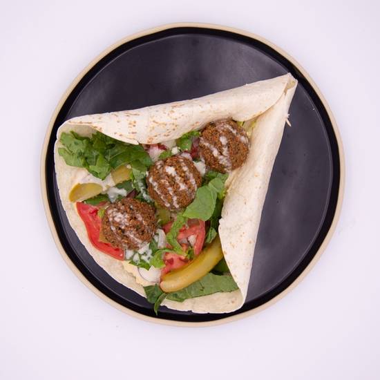 Order S4 - Falafel Wrap food online from Sufra Mediterranean Food store, Boston on bringmethat.com