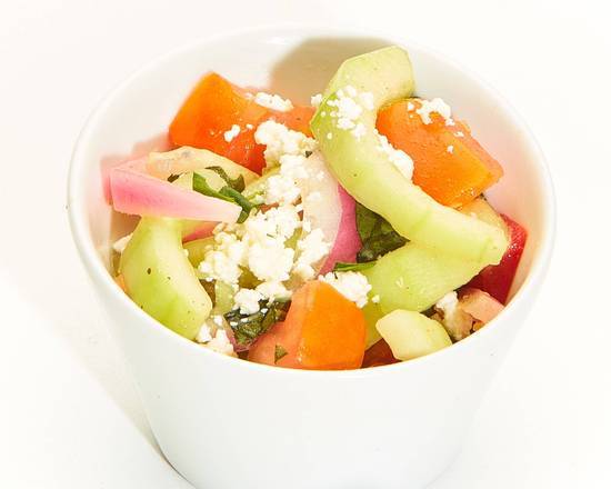 Order Side of Tomato-Cucumber Salad food online from Taziki Mediterranean Cafe store, Jeffersonville on bringmethat.com
