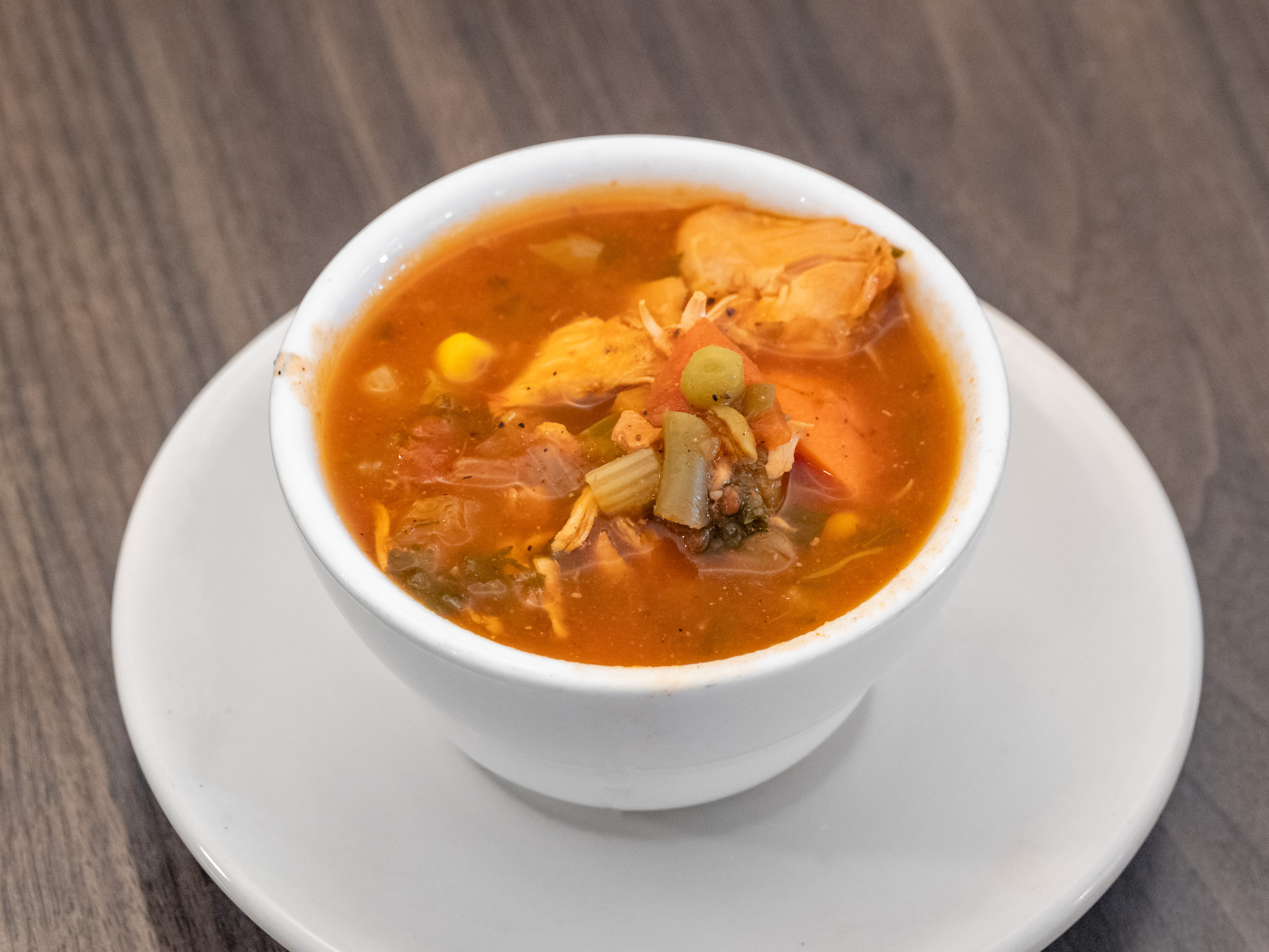 Order Chicken Vegetable Soup food online from Alloush Grill store, Livonia on bringmethat.com