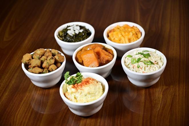 Order Pick 4 Veggie Plate with Cornbread food online from Who's Got Soul Southern Cafe store, Decatur on bringmethat.com