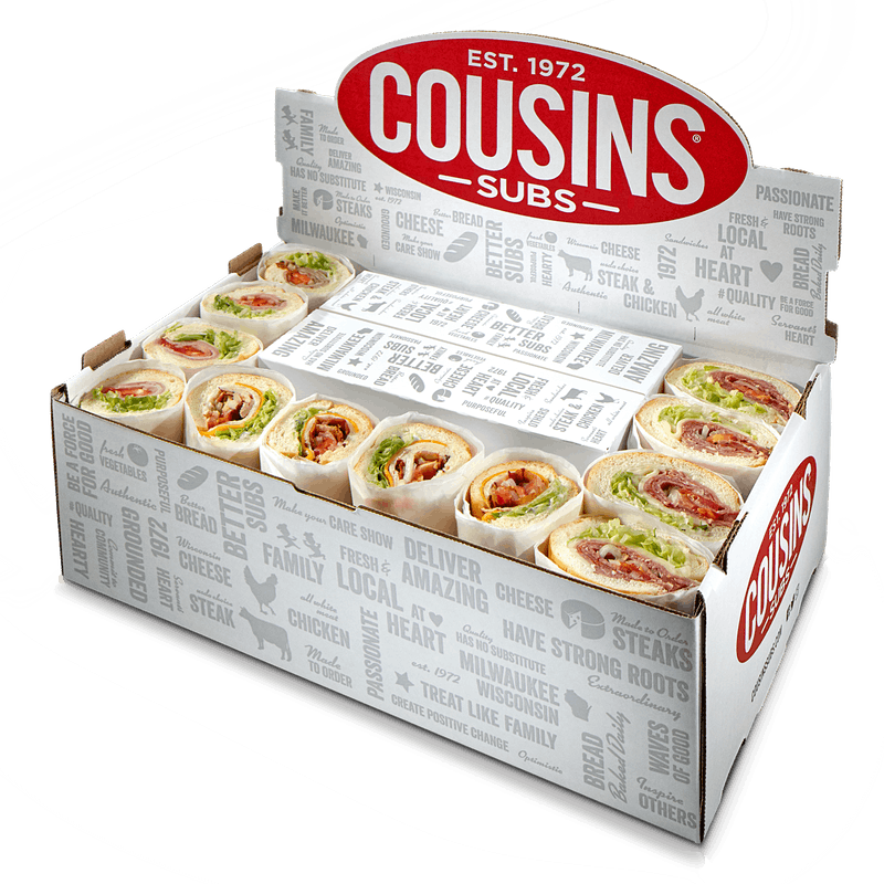 Order 12-piece Party Box food online from Cousins Subs store, Evergreen Park on bringmethat.com
