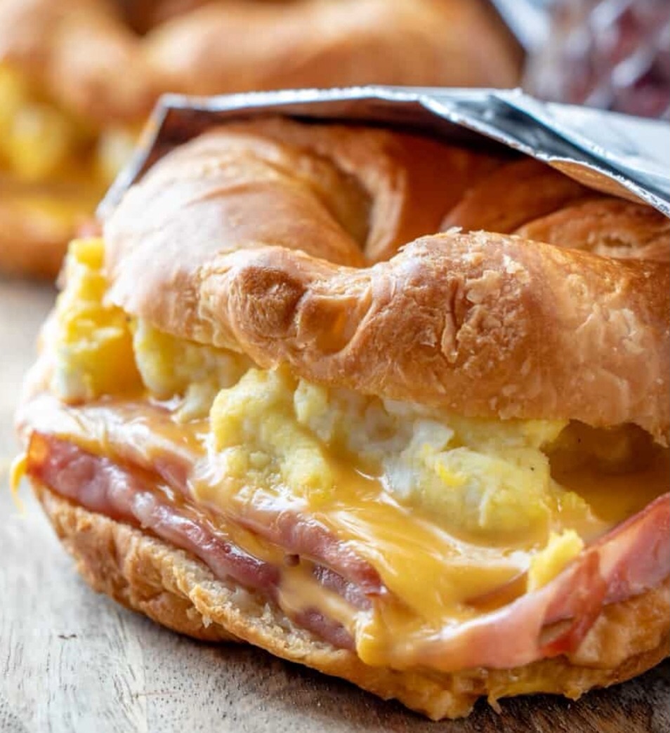 Order Eggs on a Croissant food online from Bagels & More store, Edgewater on bringmethat.com