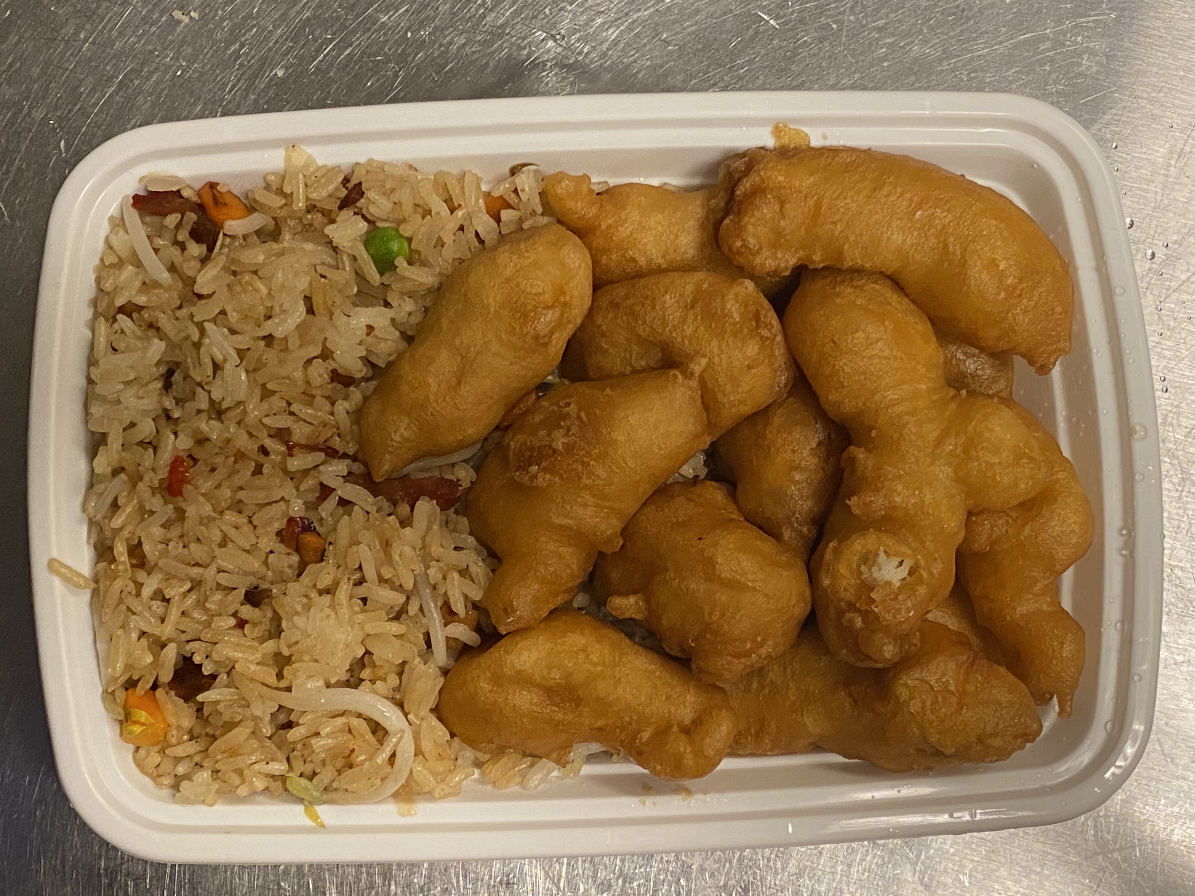 Order C2. Sweet and Sour Chicken Combo food online from Eat N East store, Somerville on bringmethat.com