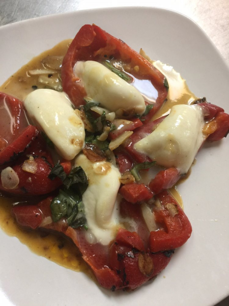Order Fresh Mozzarella and Homemade Roasted Red Peppers  food online from Venezia store, North Palm Beach on bringmethat.com