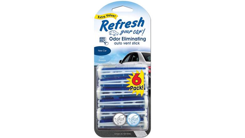 Order Refresh New Car Cool Breeze Auto Vent Stick 6 Sticks food online from Route 7 Food Mart store, Norwalk on bringmethat.com
