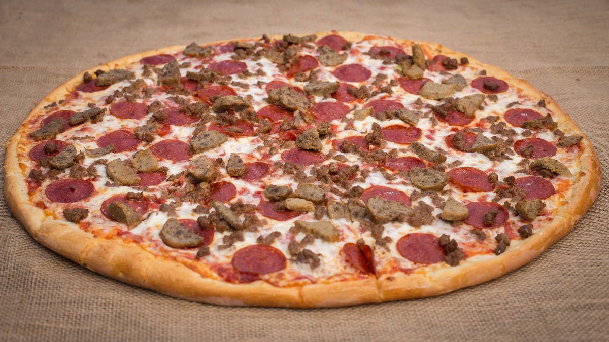 Order Meat Lovers Pizza - Small 12" (6 Slices) food online from La Casa De Pizzeria store, Troy on bringmethat.com