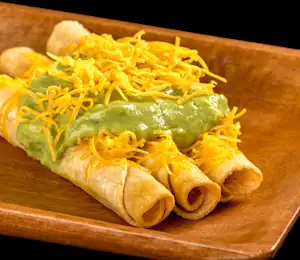 Order 3 Rolled Tacos Chs with Guacamole food online from Filibertos Mexican Food store, Mesa on bringmethat.com