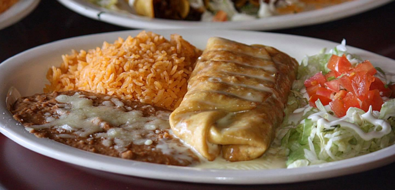 Order Chimichanga food online from El Meson store, Shelbyville on bringmethat.com