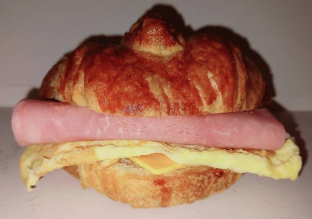 Order Ham,,egg,cheese Croissant Sandwhich  food online from Donutlicious store, Arlington on bringmethat.com