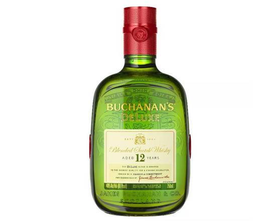 Order Buchanan's Deluxe 12 Year, 750mL whiskey (40.0% ABV)  food online from Pit Stop Liquor Mart store, El Monte on bringmethat.com
