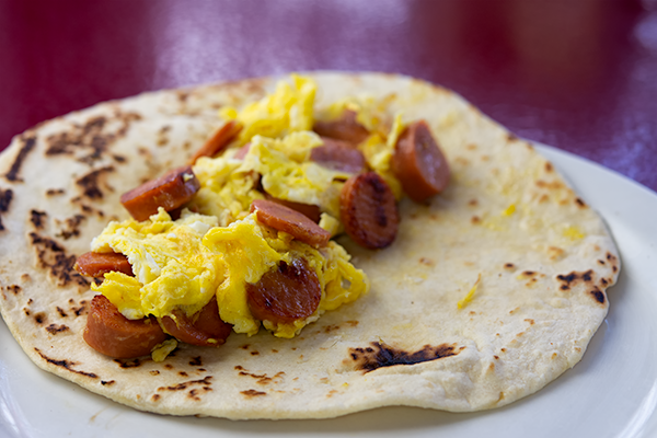 Order Weiner and Egg Taco food online from The Hut Diner store, San Antonio on bringmethat.com