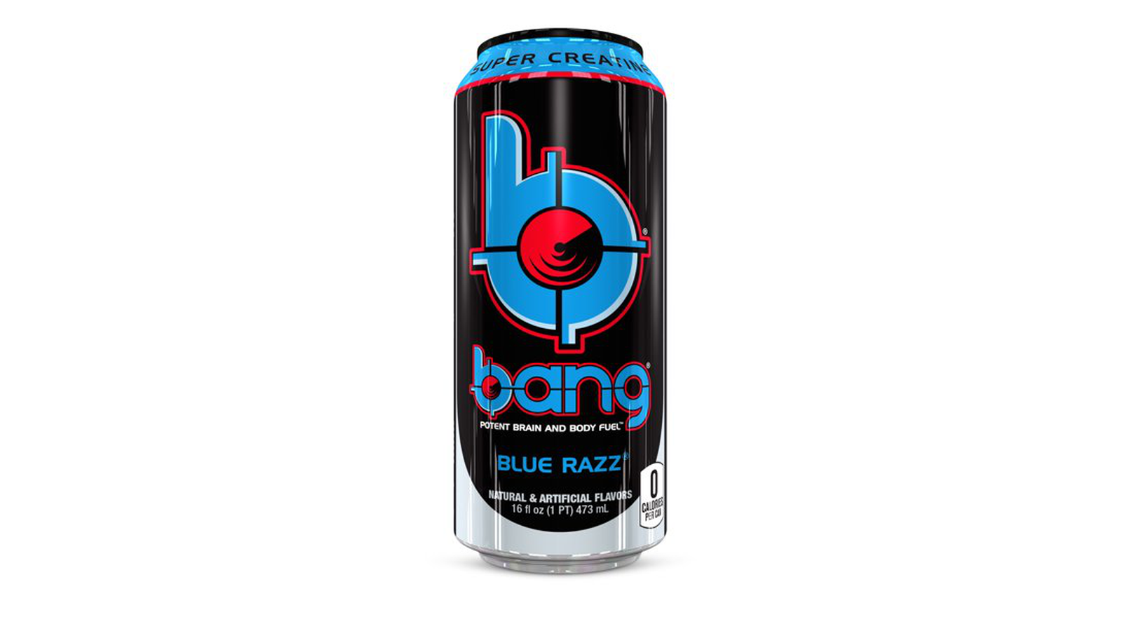 Order Bang Blue Razz Energy Drink with Super Creatine, 16 fl oz food online from Lula Convenience Store store, Evesham on bringmethat.com