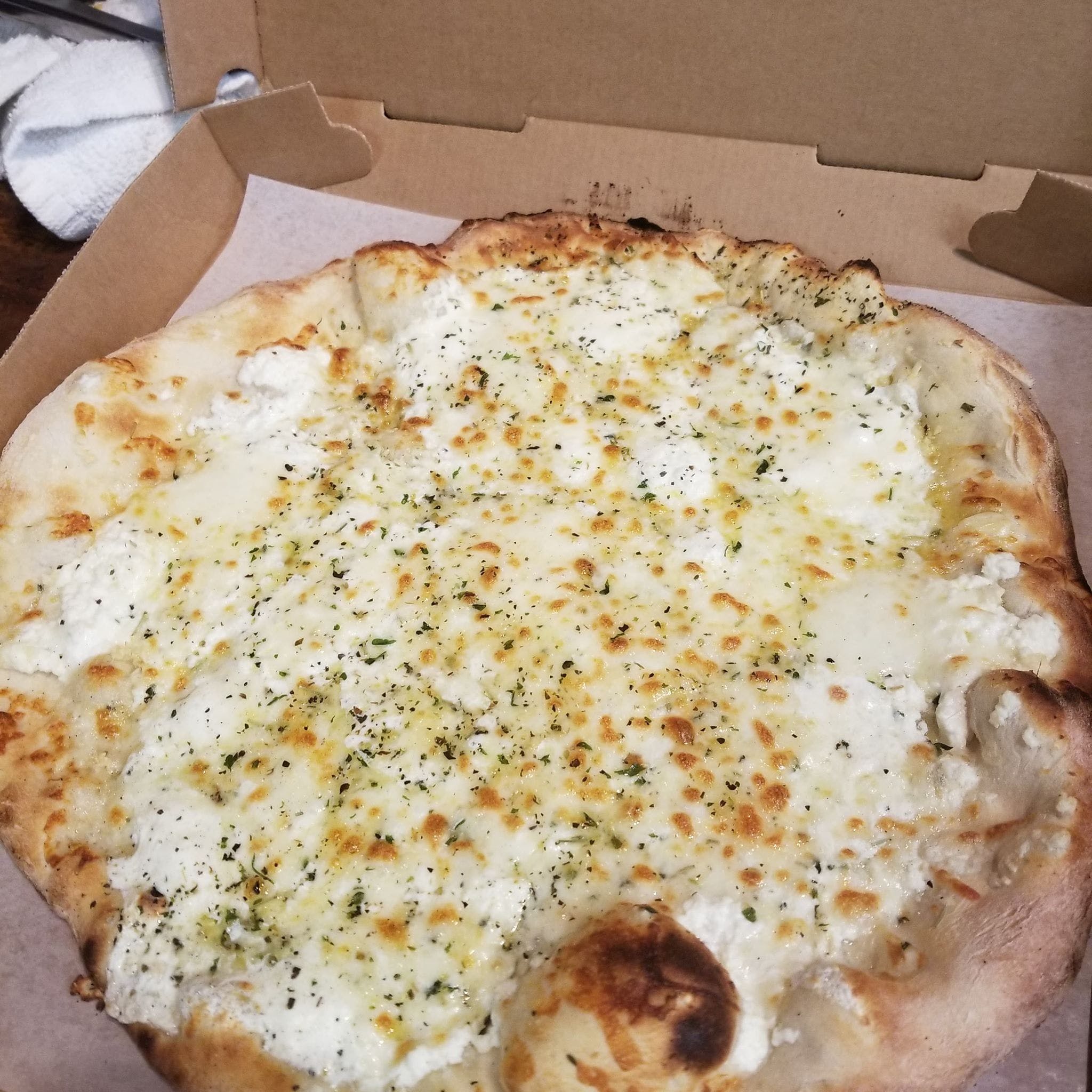 Order White Pizza - Small 14'' food online from Cangiano's store, Scranton on bringmethat.com