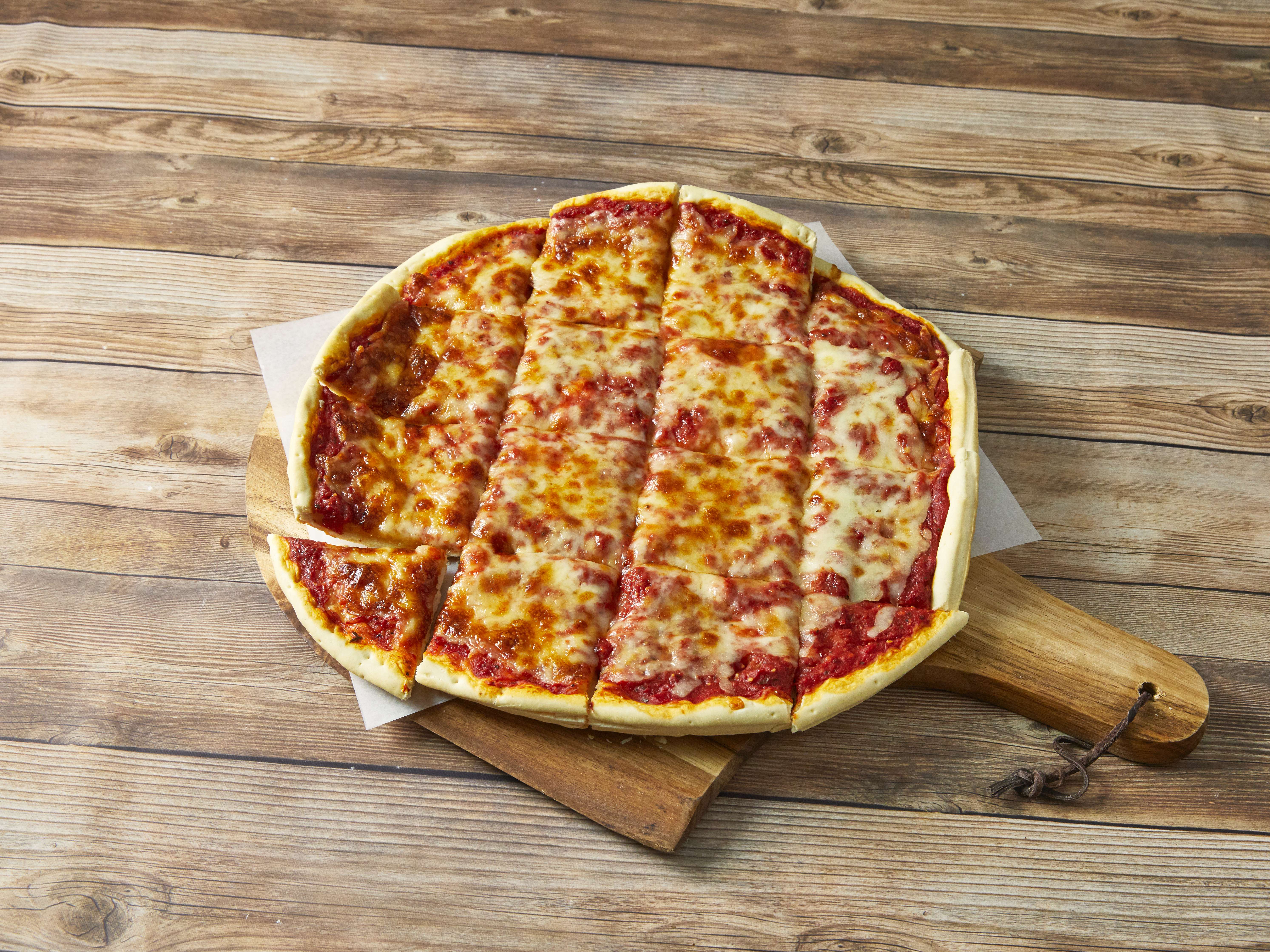 Order Medium 12" Cheese Thin Crust Pizza food online from Victors Pizza store, Chicago on bringmethat.com
