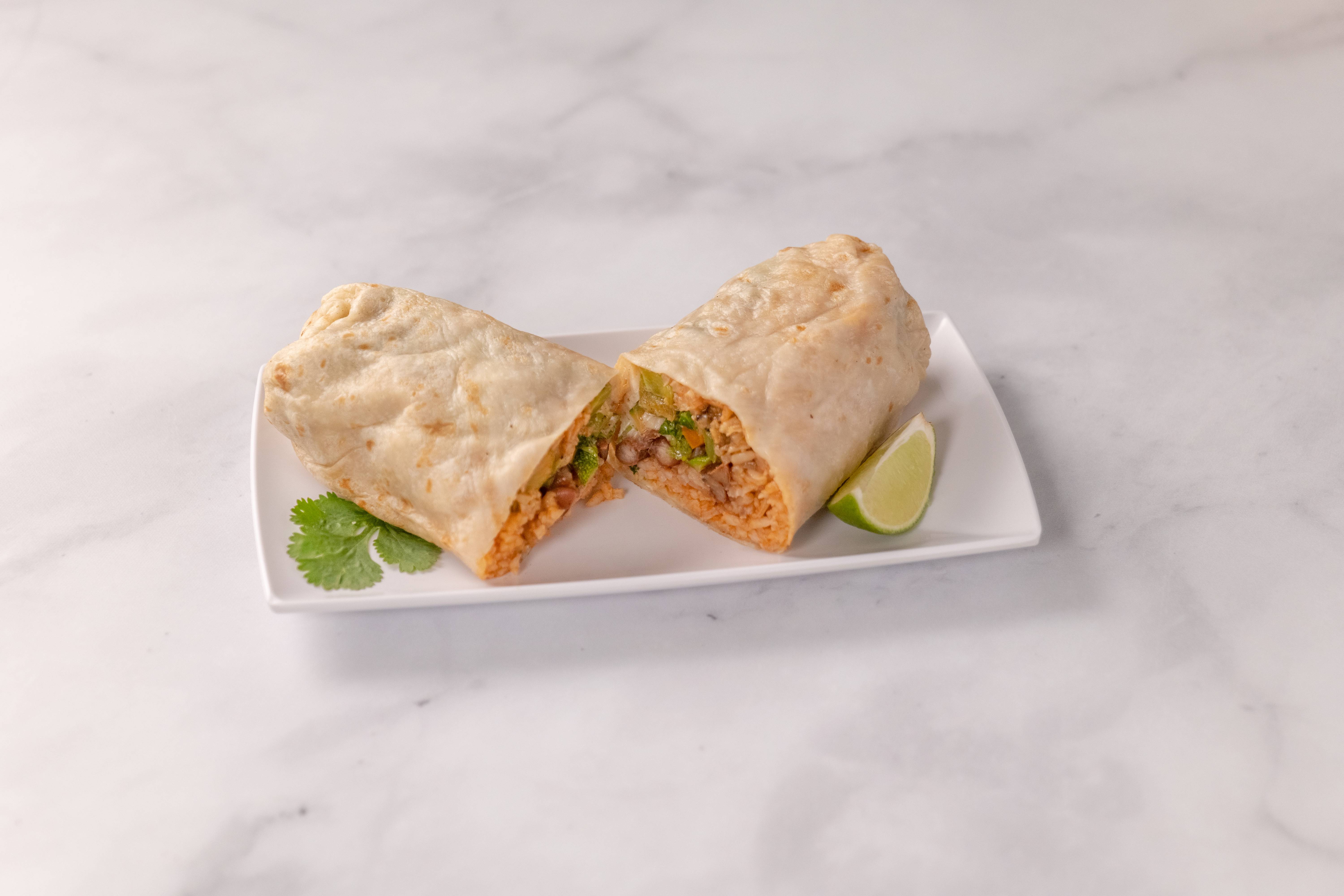 Order Veggie Burrito food online from Mamicons Mexican Restaurant store, Los Angeles on bringmethat.com