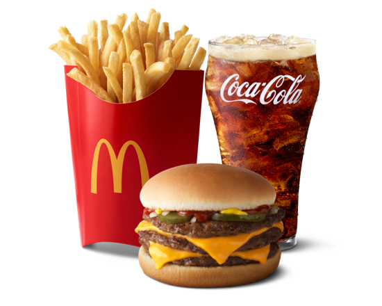 Order Triple Cheeseburger Meal food online from McDonald's store, Morgantown on bringmethat.com