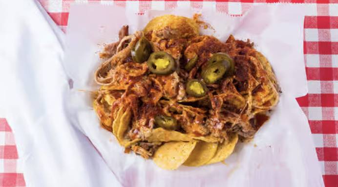 Order Barbecue Nachos food online from Charlie Vergos' Rendezvous store, Memphis on bringmethat.com