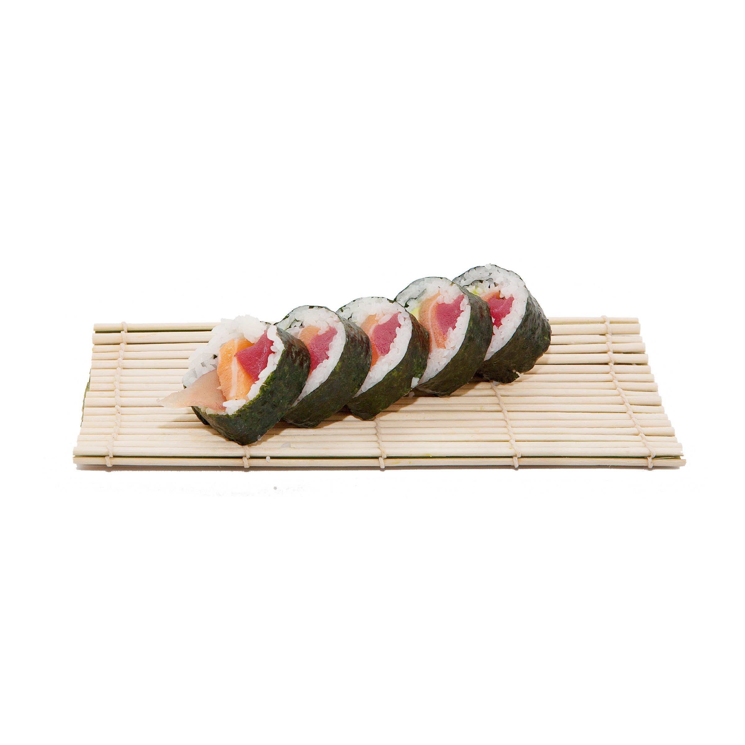 Order Rainbow Maki Sushi Roll food online from Sushi Kudasai store, Bellevue on bringmethat.com