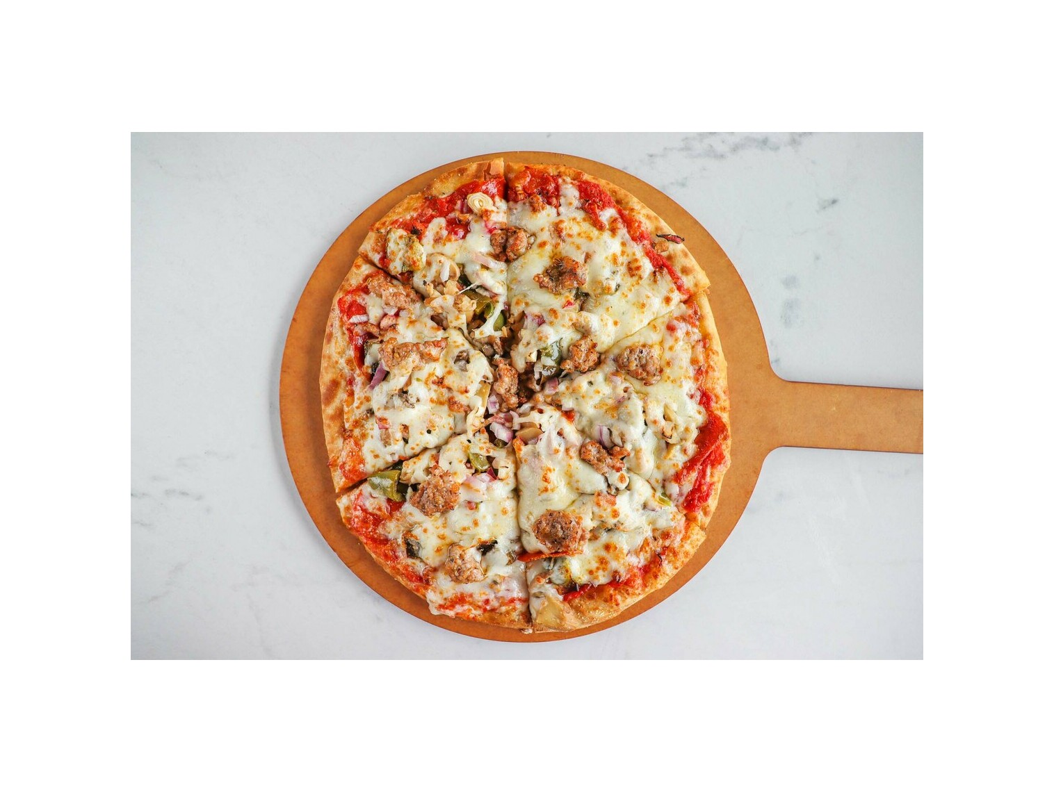 Order Supremo Pizza food online from Buona store, Naperville on bringmethat.com