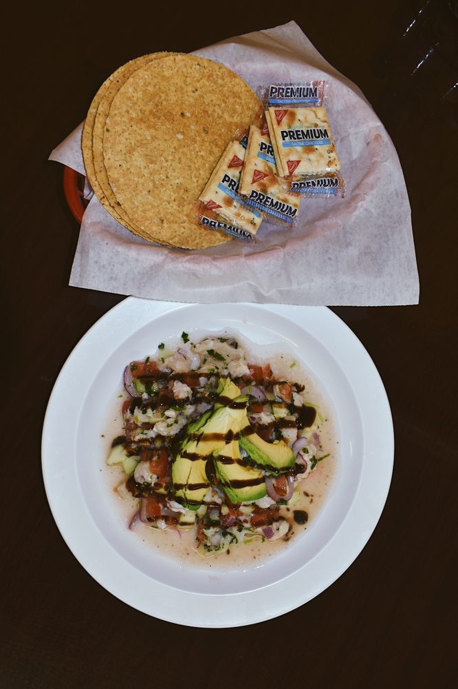 Order Ceviche de Camaron  food online from Tacos Bahia Fish store, Riverside on bringmethat.com