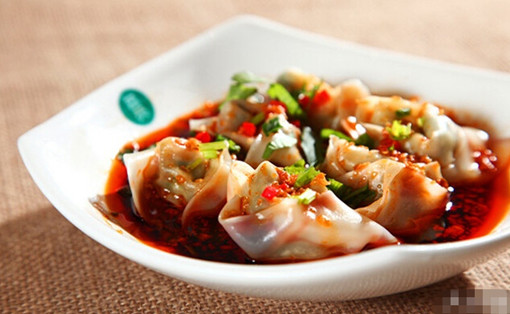 Order 6 Piece Szechuan Chili Wonton food online from Chef Wu store, Roswell on bringmethat.com