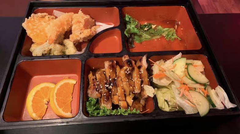 Order Deluxe Bento Box food online from Fat Fish Sushi store, Pleasanton on bringmethat.com