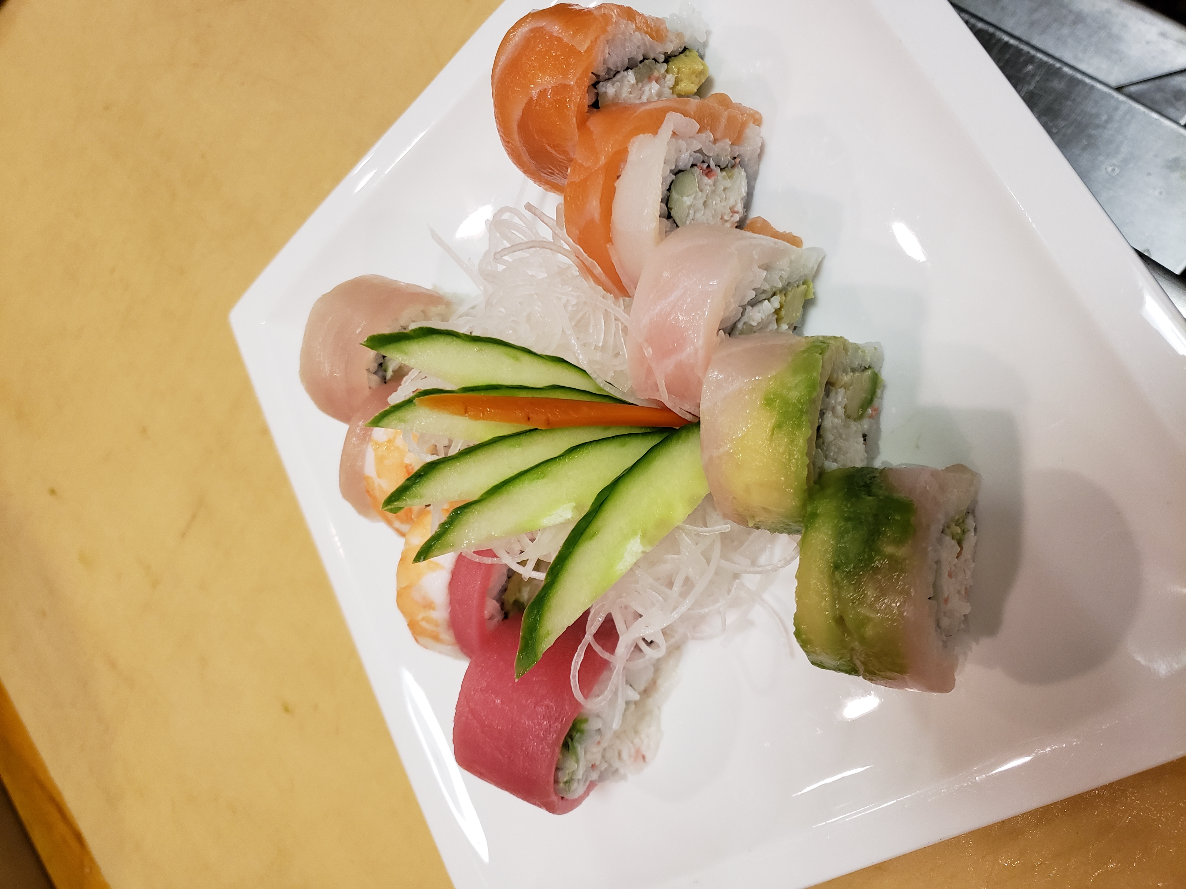 Order Rainbow Roll food online from Hai Sushi store, Simi Valley on bringmethat.com