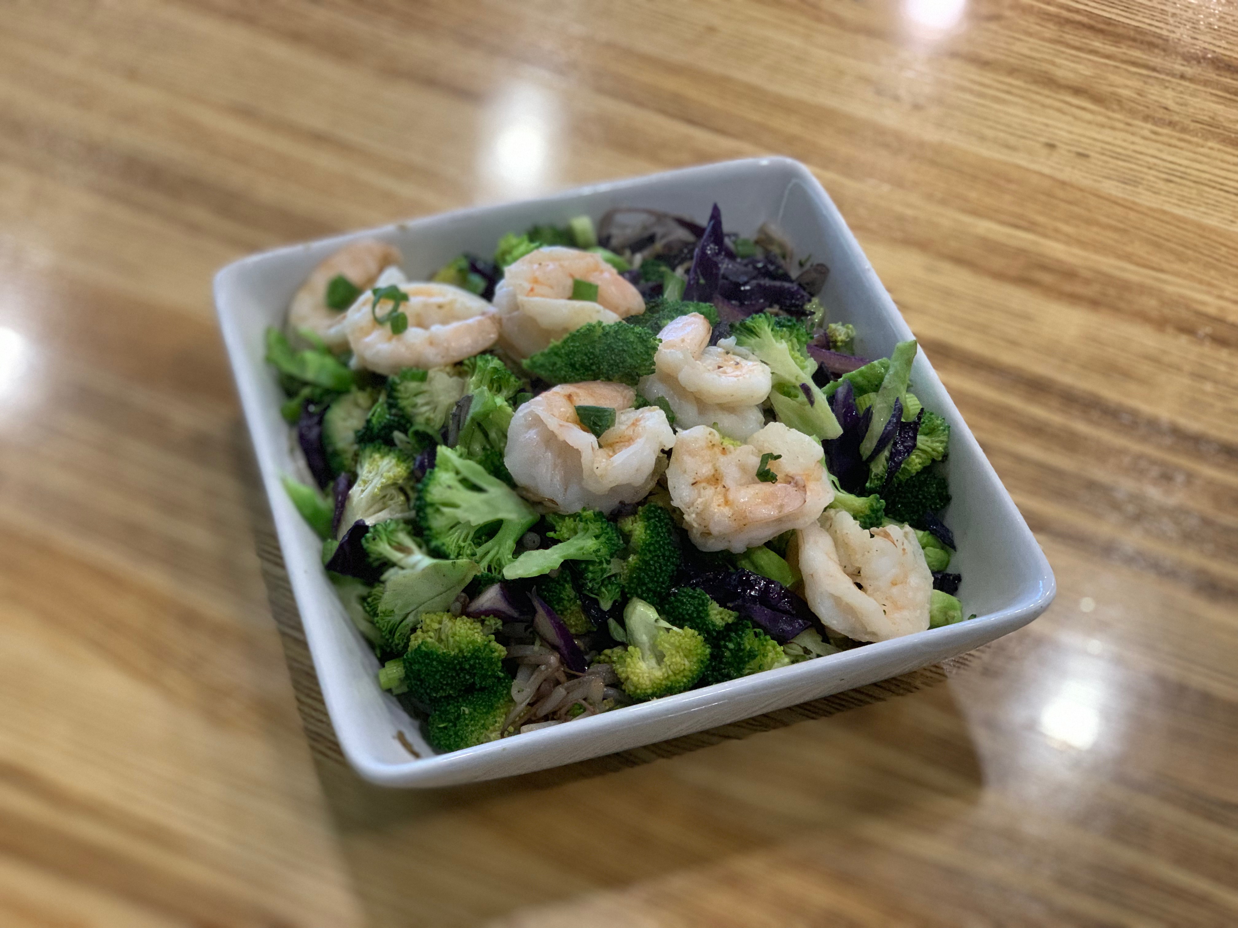 Order Grilled Shrimp Bowl food online from Apple A Day Cafe store, Miami Beach on bringmethat.com