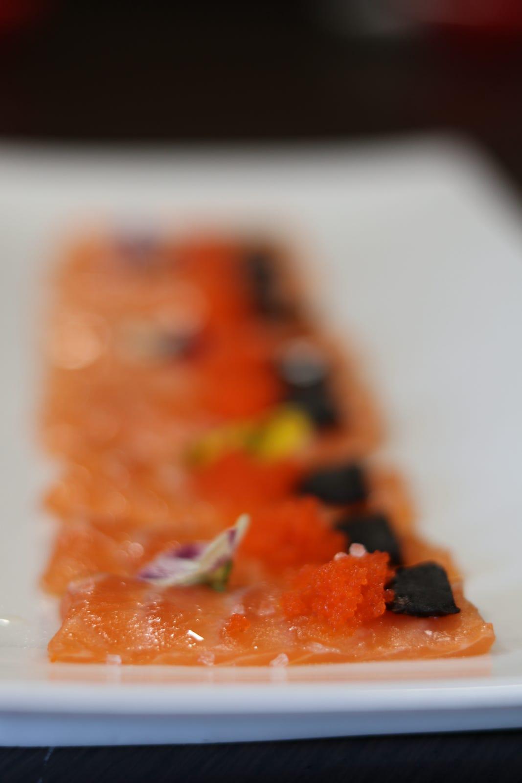 Order Black Garlic Salmon food online from Sam Sushi Art & Music store, Framingham on bringmethat.com
