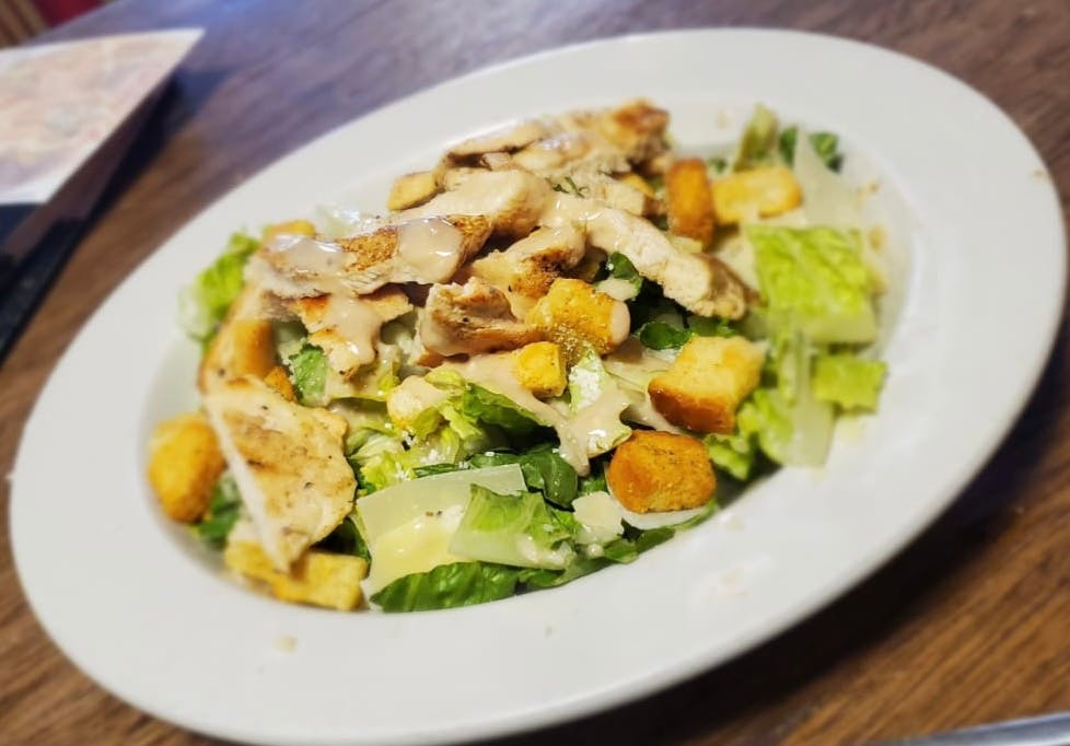 Order Grilled Chicken Caesar Salad - Salads food online from Rox 52 store, Plymouth on bringmethat.com