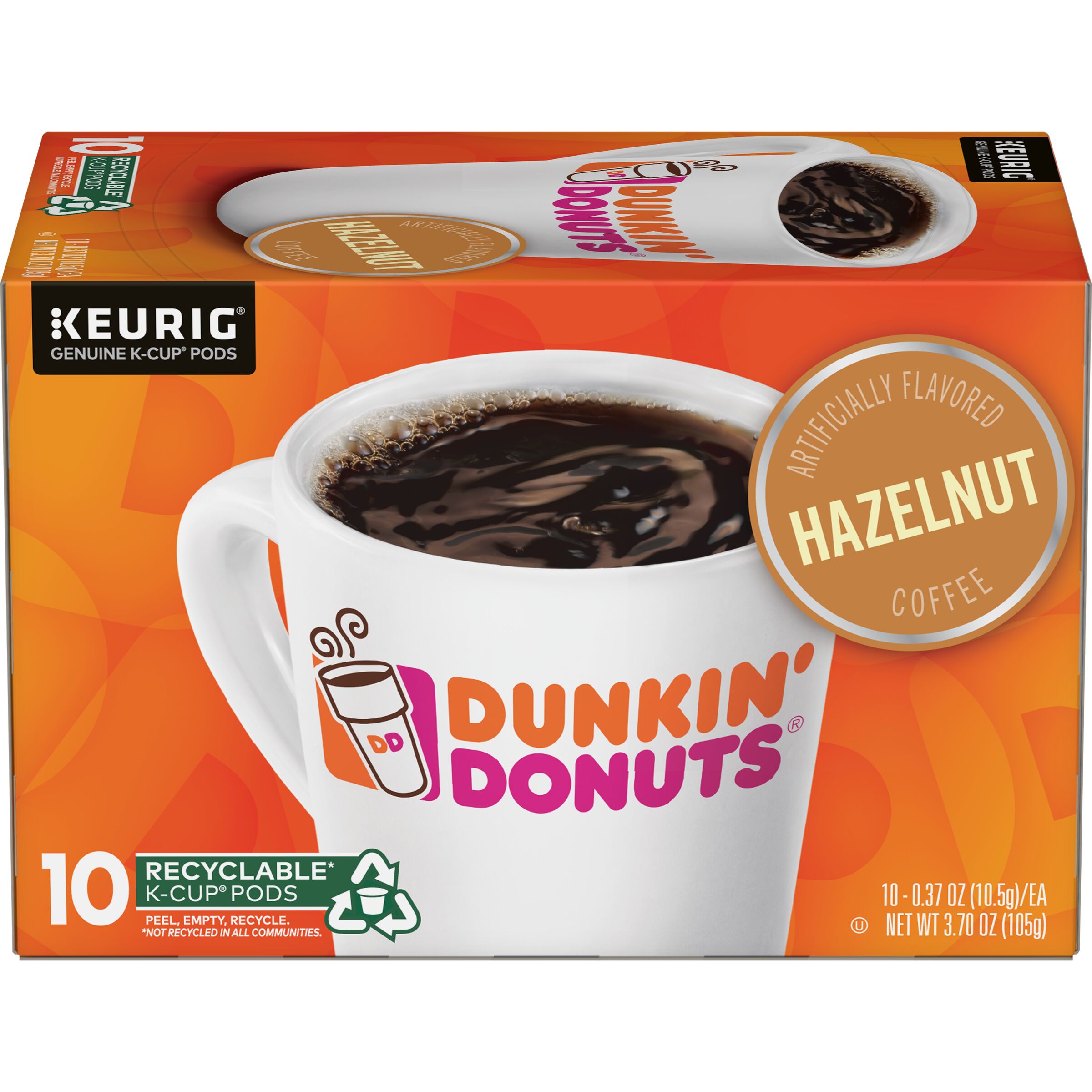 Order Dunkin' Donuts Coffee K-Cups, Hazelnut - 10 ct food online from Rite Aid store, SUFFOLK on bringmethat.com
