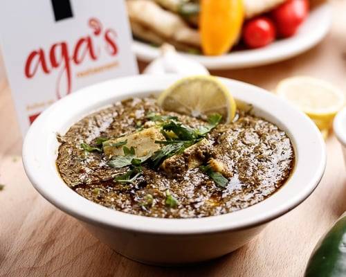 Order Paneer Hara Masala food online from Aga Restaurant & Catering store, Houston on bringmethat.com
