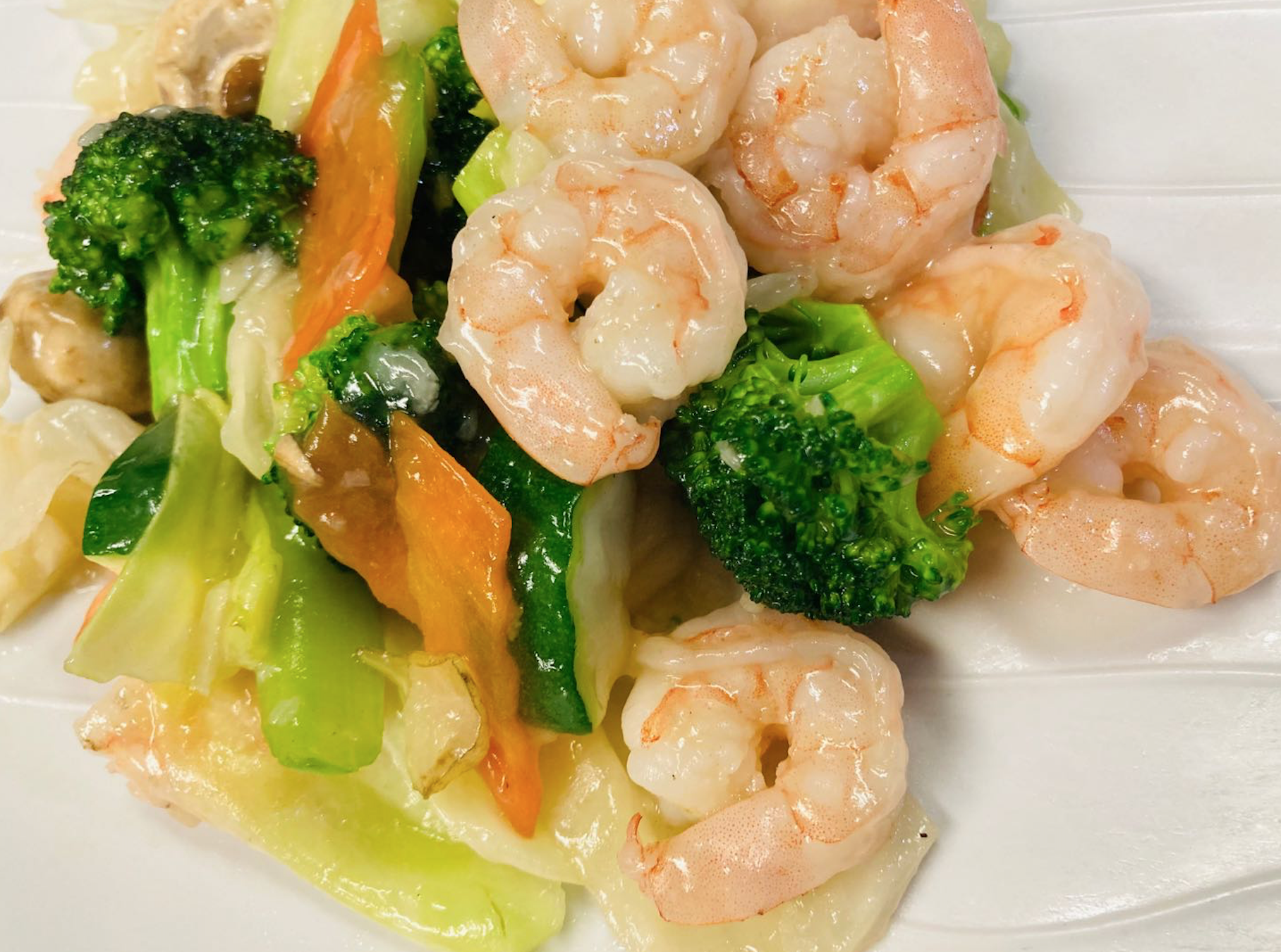 Order Assorted Greens with Shrimp food online from Little Chopsticks store, Mission Viejo on bringmethat.com