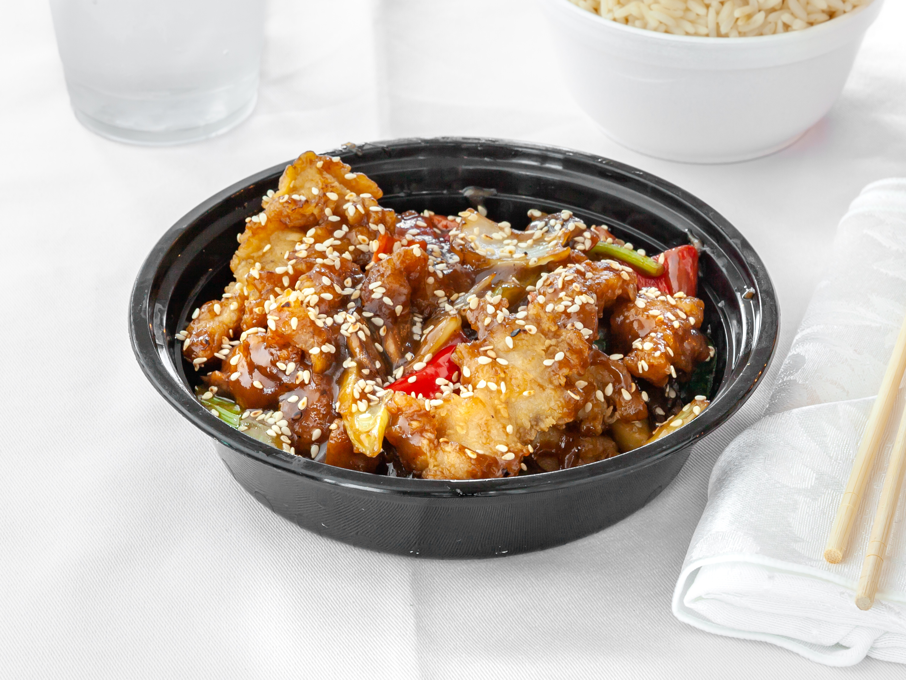 Order Sesame Chicken with Vegetables food online from Great chicago food & beverage co store, Chicago on bringmethat.com