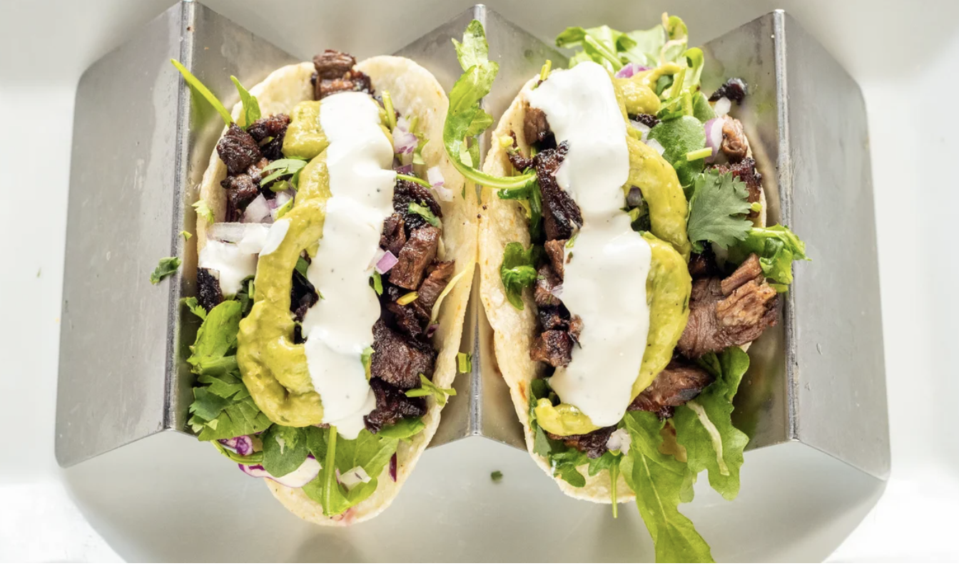 Order Grass fed Skirt Steak Tacos food online from Tequila Escape store, Ridgefield on bringmethat.com
